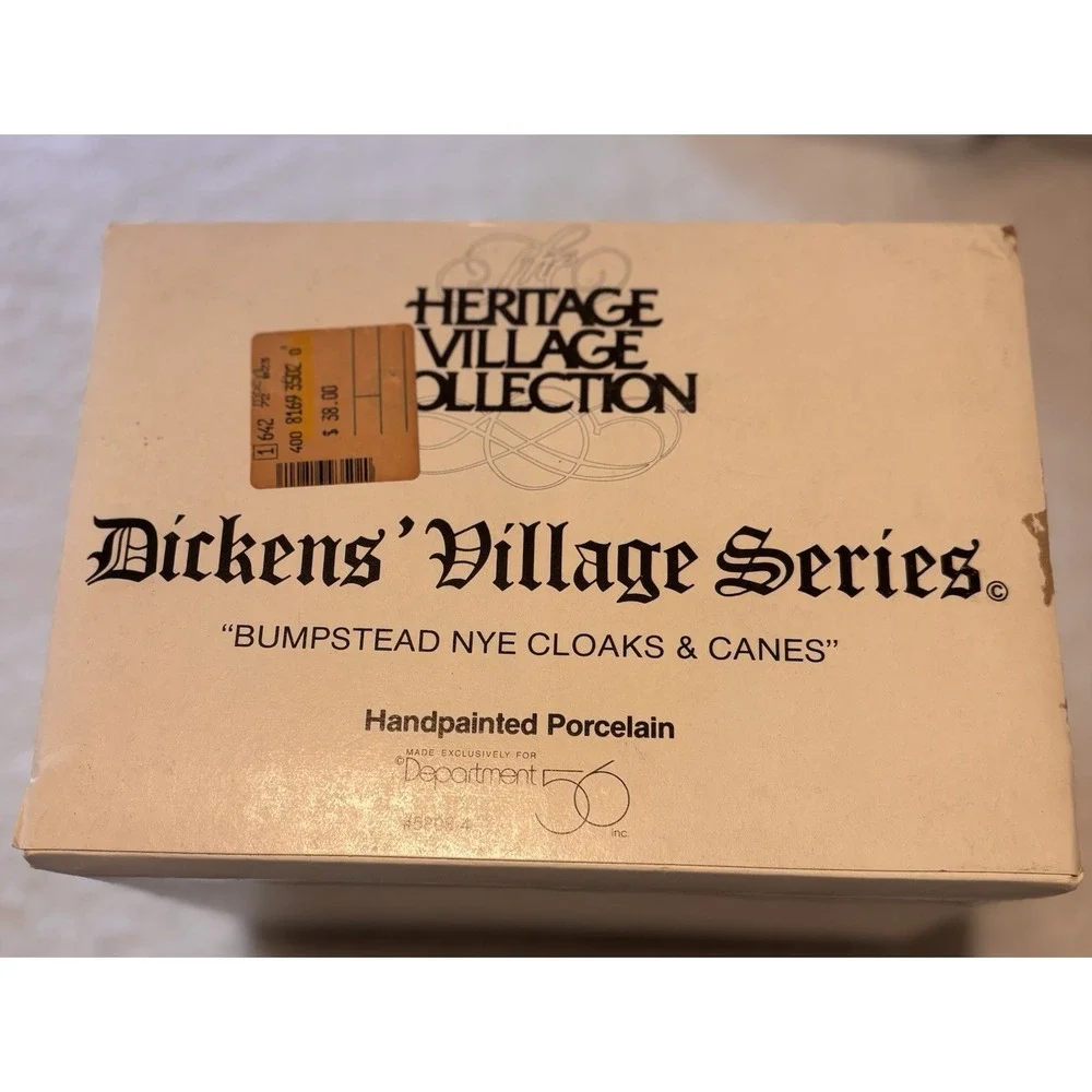 Dept 56 Dickens Village Vintage Bumpstead Nye Cloaks and Canes RETIRED